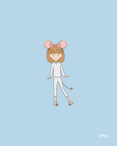 Dress Up Mouse Print