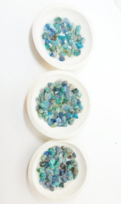 Chrysocolla Ring Dish Turquoise Gemstone Jewelry Dish Tealight Holder