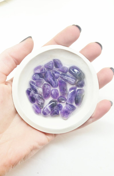 Amethyst Ring Dish Gemstone Tealight Holder