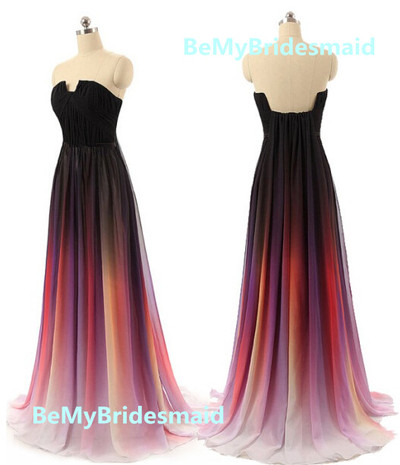New Style Gradient Prom Dress 2016, Gradient Prom Dresses, Prom Dresses 2016