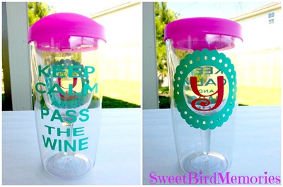 Keep calm and pass the wine vino2go cup