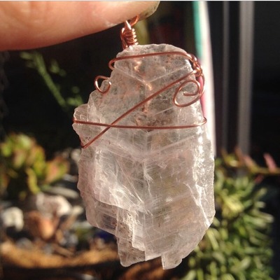 Selenite Window Pendant