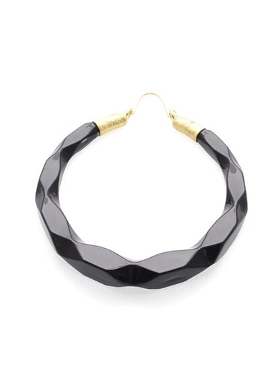 Retro Resin Hoop Earring