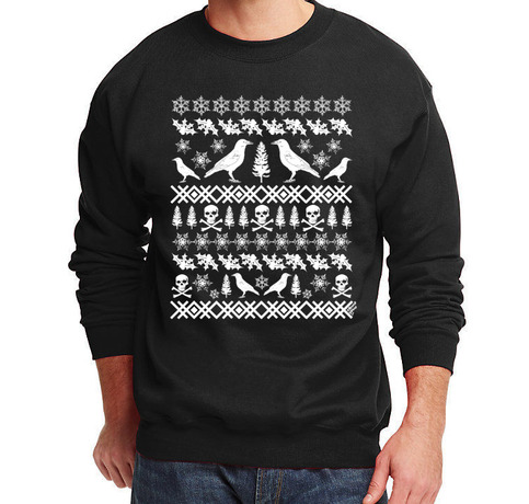 Merry Christmas Ya Filthy Animal Men's Sweater Xmas Santa Gift Sweatshirt T-shirt Black