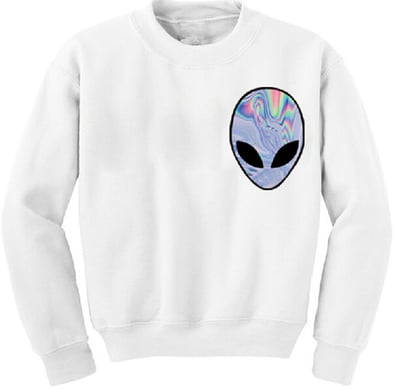 TRIPPY ALIEN HEAD SWEATER
