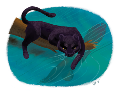 Shadowy Hunter Print