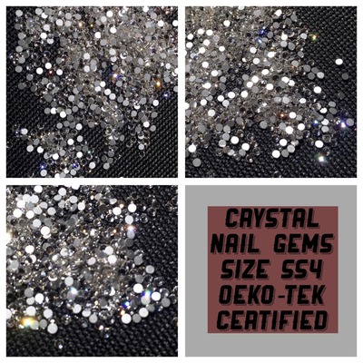 Crystal Nail Gems SIZE SS4 -OEKO-TEX Certified (select your Quantity)