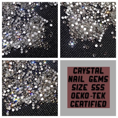 Crystal Nail Gems SIZE SS5 -OEKO-TEX Certified (select your Quantity)
