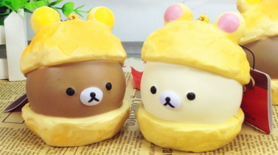 Rilakkuma Cream Puff Squishies Squishy Cell Phone Charm