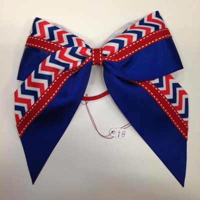 Navy and Red- Chevron and Stitching