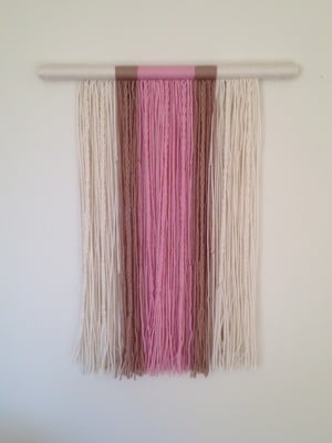 Pink Brown and Cream Wall Hanging