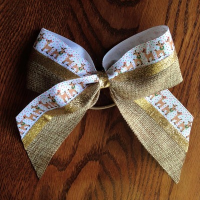 Reindeer and Burlap with Gold