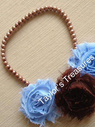 Taylors Treasures - 1st 2nd 3rd 4th Birthday Photo Prop - Rosette Pearl Elastic Necklace - Cake Smash - Perfect for Photo