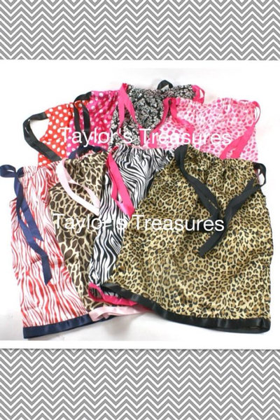 Taylors Treasures - Black and White Damask Rosette Pillow Case Dress - Size 0-6x - Other Patterns Available