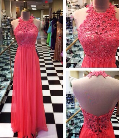 Red prom dress,Backless prom dress,Sexy Neck prom dress,2 Pieces prom dress,sexy prom dress,Chiffon Prom Dresses,15051306