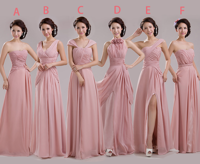 Mismatched bridesmaid dress,short bridesmaid dress, Chiffon Bridesmaid Dresses, pink Bridesmaid Dresses, cheap Bridesmaid Dresses, 15041704