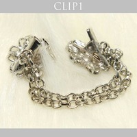 Rhinestone Crystal Bridal Wedding Dress Wedding Hair Brooch Sweater Guard Clip - Thumbnail 1