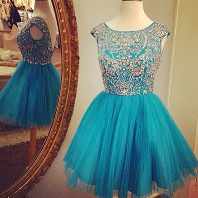 short prom dress, blue prom dress, charming prom dress, junior cheap homecoming dress, prom dress for girls, evening dress, E908