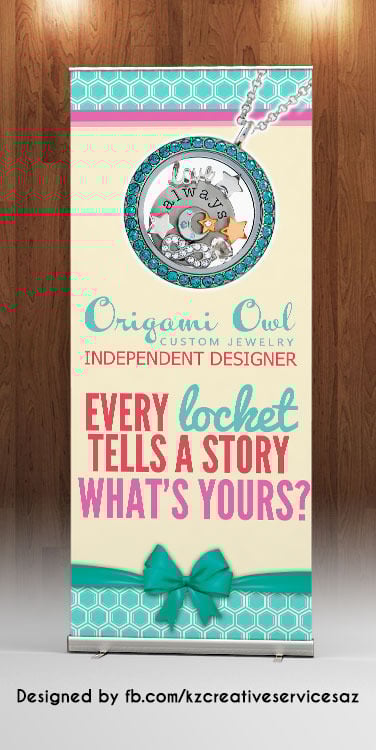 ORIGAMI OWL- RETRACTABLE BANNER