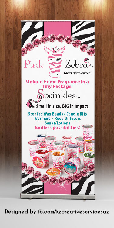 PINK ZEBRA - RETRACTABLE BANNER