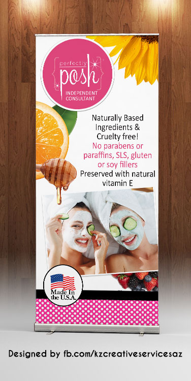 PERFECTLY POSH 2- RETRACTABLE BANNER