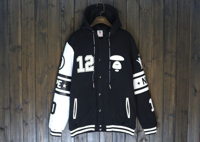 BATHING 20 UNIVERSE RETRO CARDIGAN HOODIE 5 STARS PRINTED JACKET