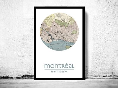 MONTRÉAL - city poster - city map poster print