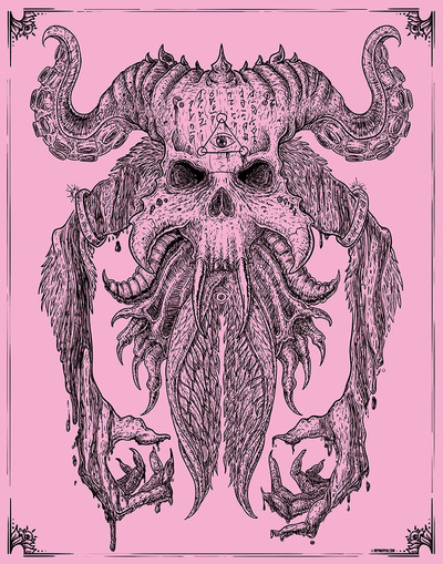 Beast Totem-Pink Background