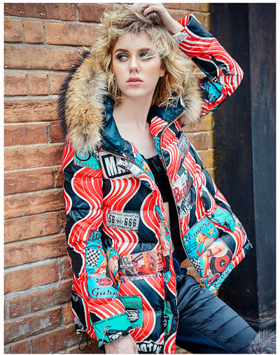 MAXMARTIN RETRO MAGAZINE FIGURED WINTER COAT M7982R55