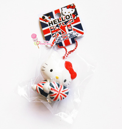 Rare* Hello Kitty Flag Union Jack Heart Squishy (Licensed)