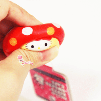 Hello Kitty in a Mushroom Squishy (with Tags)