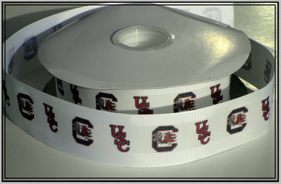 1.5" University of South Carolina Inspired Custom Printed Grosgrain Ribbon