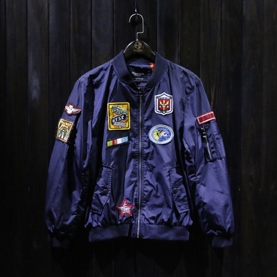RUOSEN SKATEBOARD AIR FORCE FLIGHT DARK BLUE GREEN BLACK JACKET