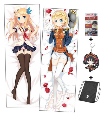 Brand New Rodney and Saratoga - Warship Girls Anime Dakimakura Japanese Hugging Body Pillow Cover H3094 H3096