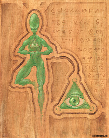 Green Icon-Page From the Book of Gosh