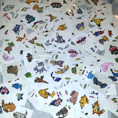 Grab lot! 10+ stickers! pokemon pan stickers - Thumbnail 1