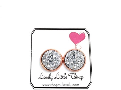 12mm Silver Studs with Copper Setting