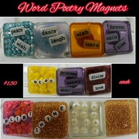 Word Play Magnets: Nerd, Divine Love, Kisses Wish, Learn  - Thumbnail 2