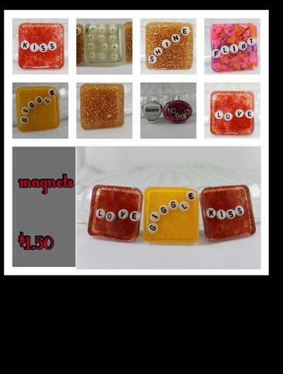 Word Play Magnets; Kiss, Giggle, Love