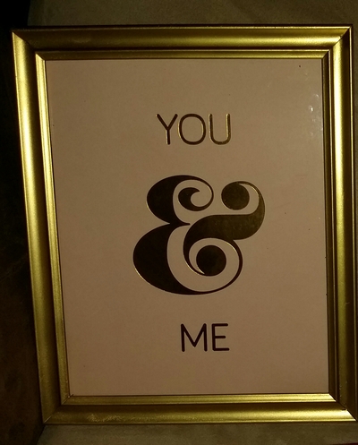 FRAMED "You & Me" 8 x 10 Inspirational Glimmer Quotes Collection