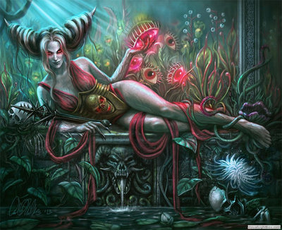 "Queen Ghome" Limited Art Print Dark Queen Eyeball Skull