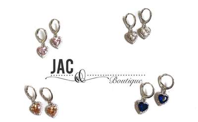 4 color of hearts - Silver Plated -Heart drop earrings - Heart Shape Earrings - dangel heart earrings - for both Adult and Children