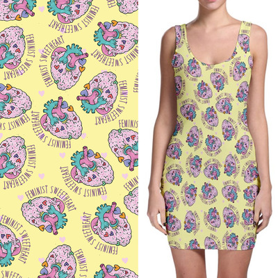 Feminist Sweetheart Bodycon dress