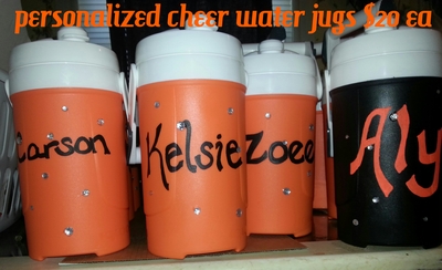 PERSONALIZED; 1/2 GALLON SPORT PLASTIC THERMOS WATER ICE COOLER JUG