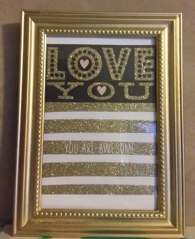 "LOVE YOU. YOU ARE AWESOME" Inspirational Glimmer Quotes Collection 4x6