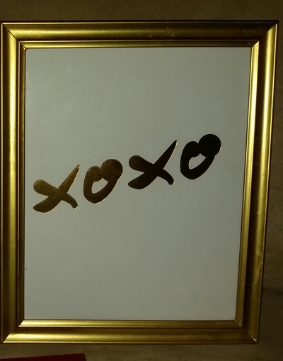 FRAMED "XOXO" 8x10 Inspirational Glimmer Quotes Collection