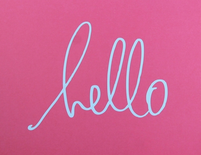 "HELLO" 8.5x11.5 Inspirational Glimmer Quotes Collection