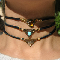 Brass & Stone Chokers - Thumbnail 4