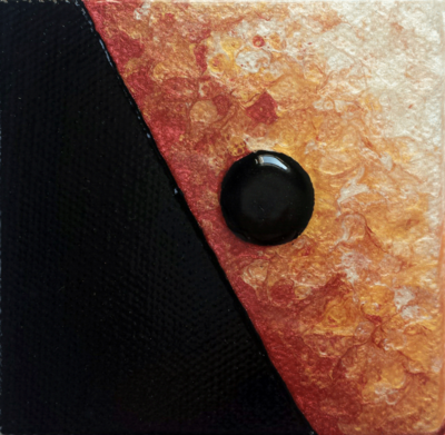 Mercury Retrograde in Virgo II | Mixed Media on Canvas | 3"x3" Original Painting