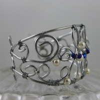 "Floating Pearls" Silver Bracelet  - Thumbnail 1